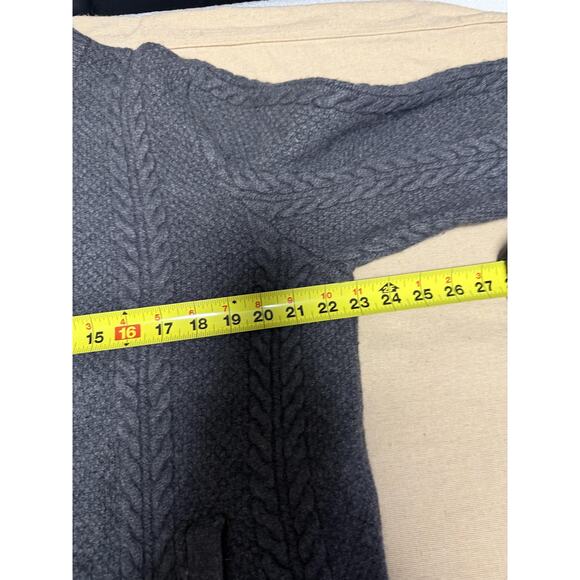 Jos A Bank Reserve Sweater Mens XL Gray Wool Button Front Elbow Patch Cardigan - Picture 10 of 16